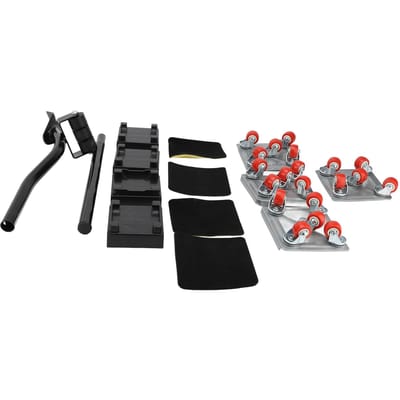 Ensemble de chariots de déménagement pour meubles, capacité de charge de 600 kg, ensemble de chariots pour meubles robustes avec 5 roues universelles pour grise