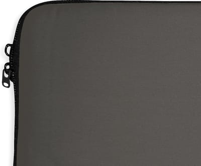Laptophoes 14 inch - Grijs - Kleuren - Effen - Laptop sleeve - Binnenmaat 33x23 cm - Zwarte achterkant - Back to school spullen - Schoolspullen jongens en meisjes middelbare school - Macbook air hoes - Chromebook sleeve