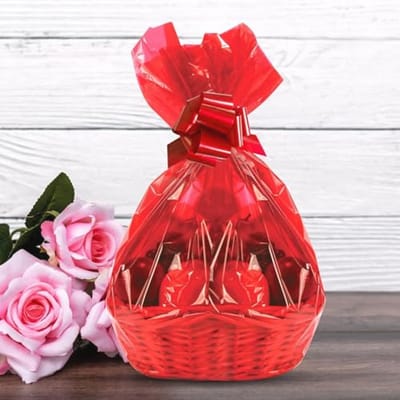Transparante Cellofaan Cadeauverpakking Rol 30m x 40cm Rood - Perfect voor Geschenken, Bloemen, en Feestdecoratie