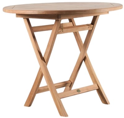 TeakOne - Plooitafel Dia. 90 cm - Teak tafel rond - Ronde plooitafel - Ronde tafel - Teak Tuintafel - Eettafel Teak - Tuinmeubel