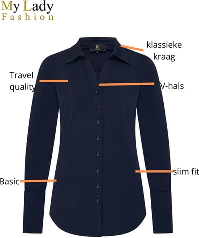 Mylady Travelsoft Blouse Shaka S Navy ML102412