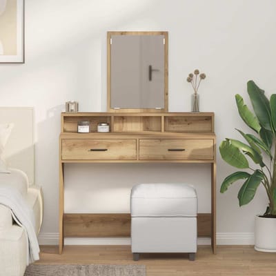 vidaXL - Kaptafel - Artisan - Eiken - 100 - x - 41 - x - 140 - cm - Bewerkt - hout