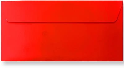 25 Luxe EA 5/6 Enveloppen - DIN Lang 11x22cm - DL Rood - 110 Grams - 110x220mm - Puntklepsluiting