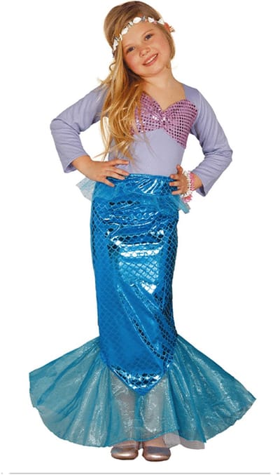 Fiestas Guirca - Kinderkostuum Zeemeermin - 10-12 jaar - Carnavalskleding - Carnaval - carnavalskleding 2027 - Carnaval kostuum