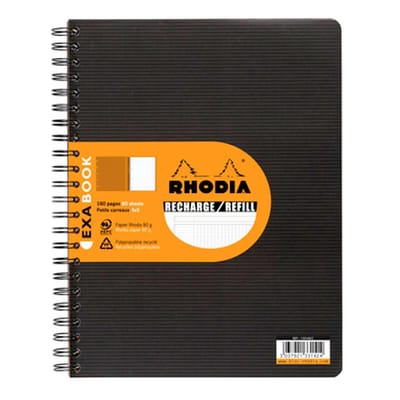 Rhodia ExaBook Refill – A4+ Zwarte rechthoek geruit