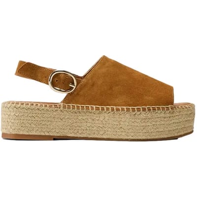 Suède Leren Espadrilles Dames Odaje Maya