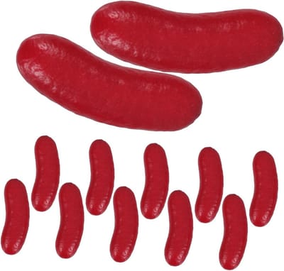 12 Stuks Nepproducten van Hotdog Modellen - Realistische Valse Worst voor Voedselpresentatie, Educatieve Doeleinden, Decoratie en Fotografie