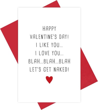 Grappige Valentijnsdag Kaart met Volwassen Humor voor Vriend, Vriendin of Partner