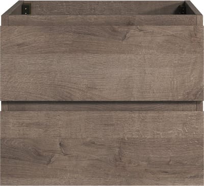 Badplaats Wastafelkast Angela 60 x 48 cm – Bruin Eiken – Hangend Wastafelmeubel Met Lades