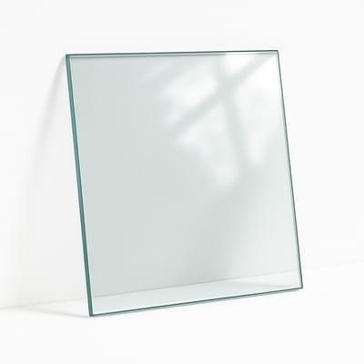 Wallfluent - Tafelblad Glas - 50x50 cm - Transparant Veiligheidsglas - Vierkant Tafelblad Glas - Gehard Glas - Glazen Tafelblad voor Tuin of Terrastafels - Glasplaat Tafel - Glazen Tafelblad