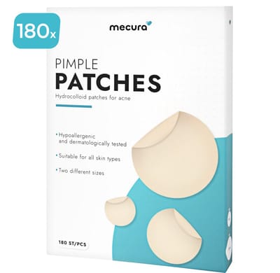 Mecura Pimple Patch & Pimple Patches voor Acne - Acne Patch - Blackhead Remover - Masker - Face Mask - Hydrocolloïde Pleisters - 180 Stuks 8 & 12mm - Onzichtbaar - Puisten Verwijderaar - Salicylzuur