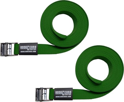 Sjorbanden Set - Spanbanden - Vastzetten van Lading - Robuust Polypropyleen - 2.5cm x 40.6cm - Groen