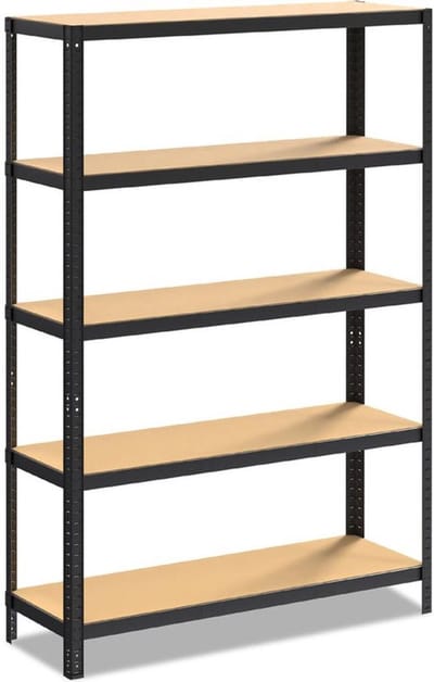 Life’s Green Stelling 120 cm - Stellingkast - Opbergrek - Metaal - Zwart - 120*40*180 cm
