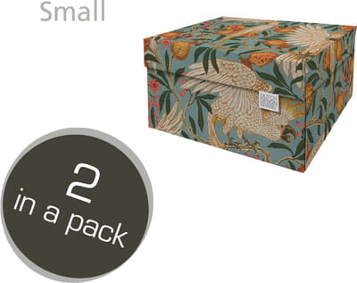 Dutch Design Brand - Dutch Design Storage Box Small - Opbergdoos - Opbergbox - Bewaardoos - Vogels - Fruit - Cockatoo and Pomegranate