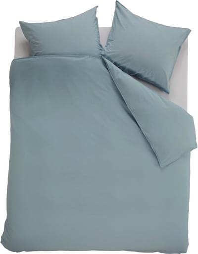 Ambiante Cotton Uni dekbedovertrek - Effen - Tweepersoons - 200x200/220 cm - Blauw