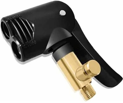 GELLDG Autobandventieladapter - pomp - met dubbele ventielschroefdraad vervangende pompkop - geschikt voor auto-, fiets- en motorbanden - zwart - één