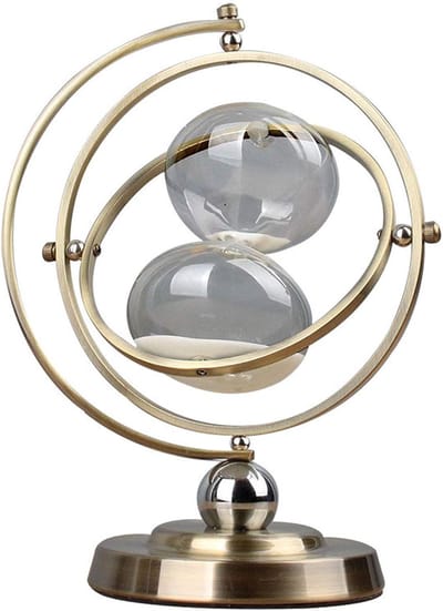 Globe Zandloper - Zandloper Timer - Tijdmanagement Assistent - Vintage Decoratie - 30 Minuten - One Color