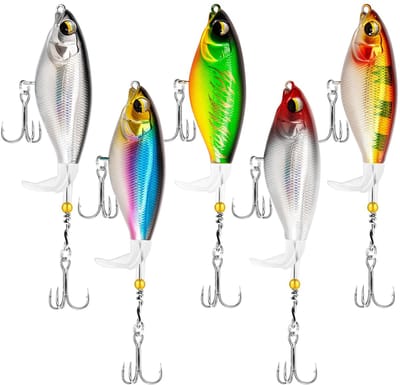 Dailygoods - 5 Stuks Drijvend Kunstaas voor Roofvissen - Topwater Snoekaas 9,2 cm
