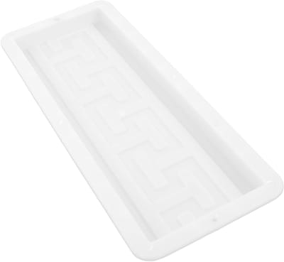 Vloertegel Mal - Steen Sjabloon - Terras Maken - Authentiek Antiek - 49.4 x 19.5 cm - Wit
