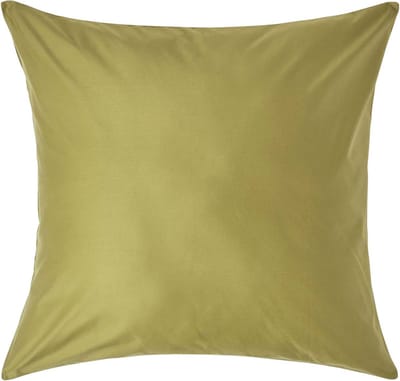 Homescapes Luxe Satijn Kussensloop 80x80 cm – Olijfgroen – 100% Egyptisch Katoen – Draaddichtheid 1000