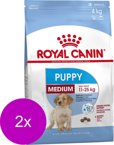 Royal Canin Medium Puppy - Hondenvoer - 2 x 4kg - Puppy's middelgrote rassen