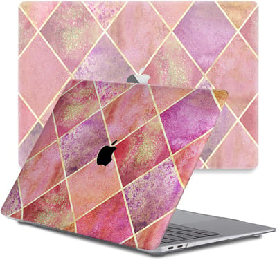 Lunso Geschikt voor MacBook Pro 13 inch (2016-2019) cover hoes - case - Diamond Rose