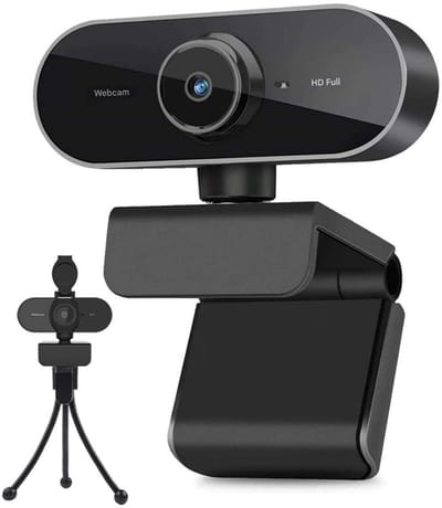 EXCITAT HD Webcam - PC Webcam - Met microfoon en ruisonderdrukking - Resolutie 1080P - USB-interface - Geschikt voor pc's en laptops