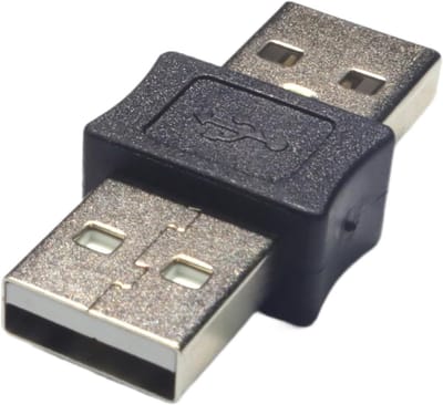 USB Adapter - Koppelstuk Omvormer - Data Uitbreiding - Rommelvrije Connectiviteit - 6 x 3 x 2 cm - Zwart