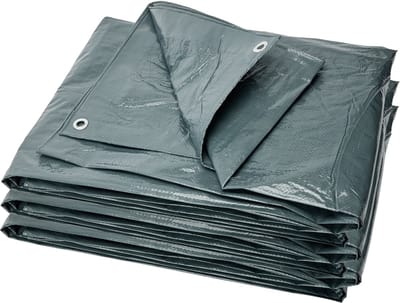 Garronda afdekzeil – 15x16 m Grijs (120 g/m²) – waterdicht zeil, met ogen – UV-bestendig, scheurbestendig, schimmelbestendig – PE geweven zeil voor tuinmeubelen, auto, hout – GD-0162, grijs