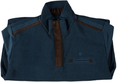 Fellows United Pullover Waffle Structure Mid Blue (42.2620 - 115)