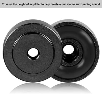 Versterker Voetjes - Spike Onderzetters Isolatie - Audio Stabiliseren - Aluminium Legering - 20 x 8 mm - Zwart