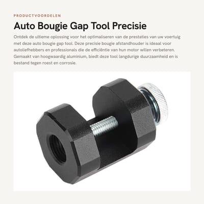 Dailygoods- Bougie Gap Tool - Universele 14 mm Bougiesleutel - Hoogwaardig Aluminium - Roestwerend - Compact - Draagbaar - Bougieafstandhouder
