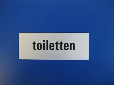 Tekstplaat 130X50Mm Alu Toiletten