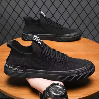 Nieuwe Herenschoenen Mode Heren Boardschoenen Outdoor Canvas Schoenen Lage Veterschoenen Boardschoenen Werkschoenen Heren Casual Schoenen 44 zwart
