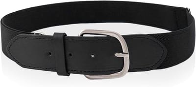 Verstelbare Zwarte Kinderriem, Elastische Mode Accessoire, Decoratieve Riem voor Kinderen, Maat M