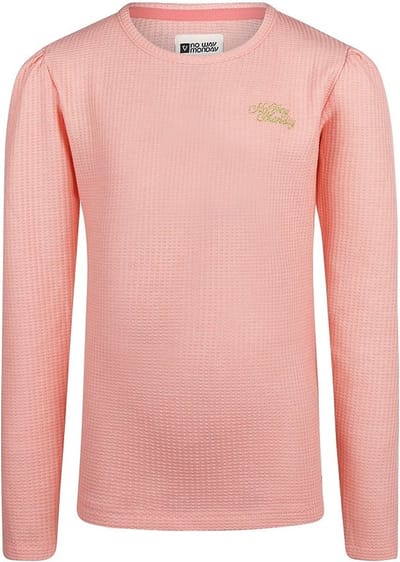 No Way Monday-Meisjes T-shirt Ls-Roze
