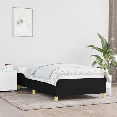 vidaXL - Bedframe - zonder - matras - 90x200 - cm - stof - zwart