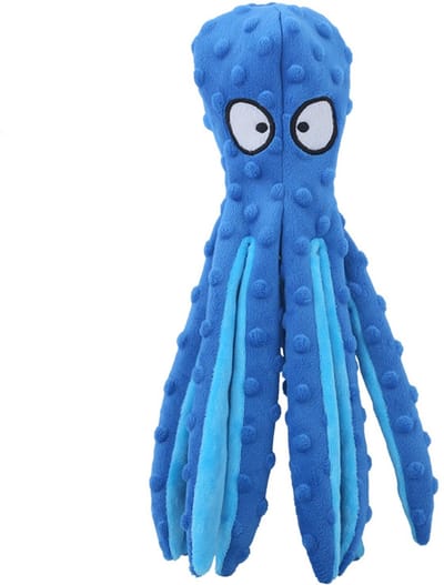Huisdierspeelgoed, Octopusschelp, Geluidsdicht hondenpuzzelspeeltje, Octopus, Blauw