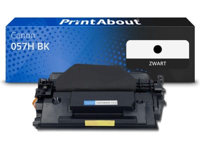 PrintAbout huismerk Toner 057H BK Zwart Geschikt voor Canon