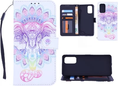 LuxeBass Boekhoesje met print geschikt voor Motorola Moto G10 - Elephant 3D - telefoonhoes - gsm hoes - telefoonhoesjes