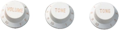 Fender Strat Knob Set White - Gitaaronderdeel
