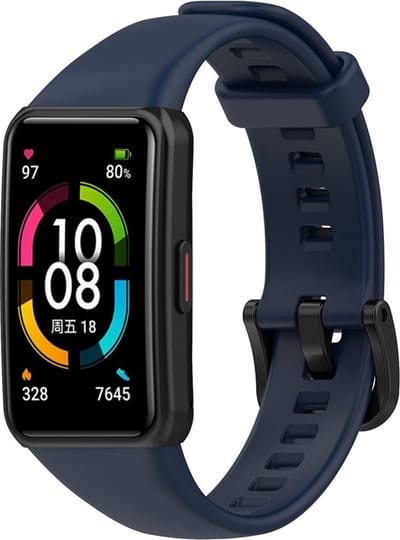 KELERINO. Siliconen bandje geschikt voor Huawei Band 6 - Blauw