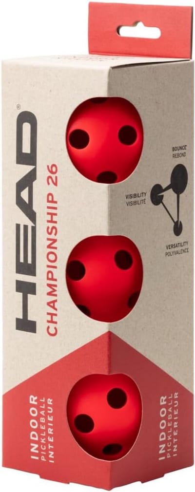 Pickleball Ballen - Sportballen - Binnen Spelen - Authentieke Terugslag - Set van 3 - Rood