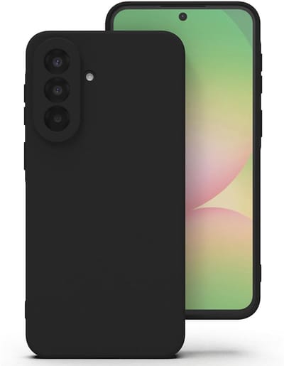 CaseMania Backcase hoesje geschikt voor Samsung Galaxy A57 - Effen Zwart - Silicone