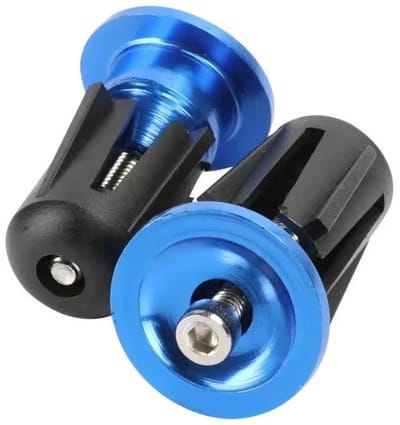 2 Stuks - Blauwe Aluminium Stuurdoppen - End Caps Racefiets & MTB - Voor stuur Ø20mm / Ø22mm- Sturen - Fiets - Einddoppen - Fietsstuur