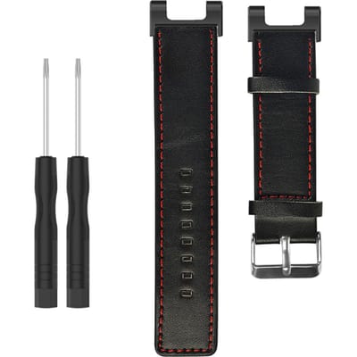 Bracelet de montre en cuir de remplacement, compatible avec Huami Amazfit T-Rex/T-Rex Pro noir