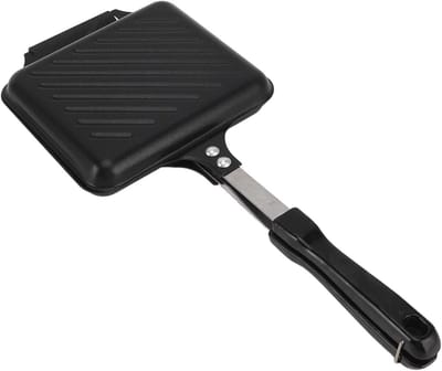 Panini Maker - Tosti Pan - Ontbijt Maken - Dubbelzijdig - 37 cm - Zwart
