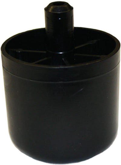 Meubelpoot zwart rond 5,5 bij 5 cm en hoogte 5 cm van kunststof - Set van 4 stuks