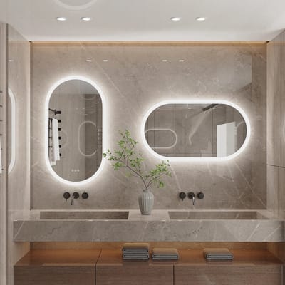 Spiegel met verlichting - Voor in de badkamer - Led verlichting - Zowel liggend als staand - Anti mist