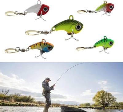 Vissers Jigs en Spinners Set van 5 Stuks - 5g tot 20g, Metalen Aas voor Baars, Forel en Zeebaars
